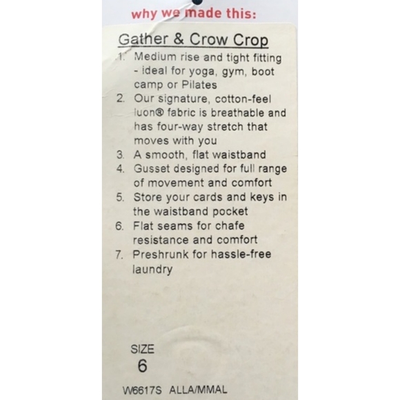 Lululemon Gather & Crow Capris EUC, 6 - Picture 3 of 9